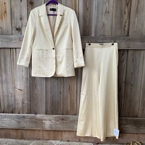 bnwt asos cream pinstripe oversized suit set